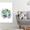 Perfume Bottle with Green Blue Flowers Print 100% Australian Made - Image 2
