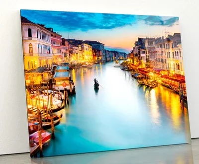 Venice, Canal Grande - Italy Acrylic Glass Print Tempered Glass Wall Art 100% Made in Australia Ready to Hang