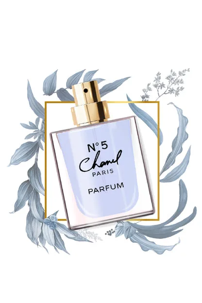 Grey Leaves & Perfume Bottle Home Decor Premium Quality Poster Print Choose Your Sizes - Image 3