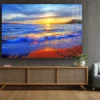 Seaside Cloudy Sky View Print Tempered Glass Wall Art 100% Made in Australia Ready to Hang