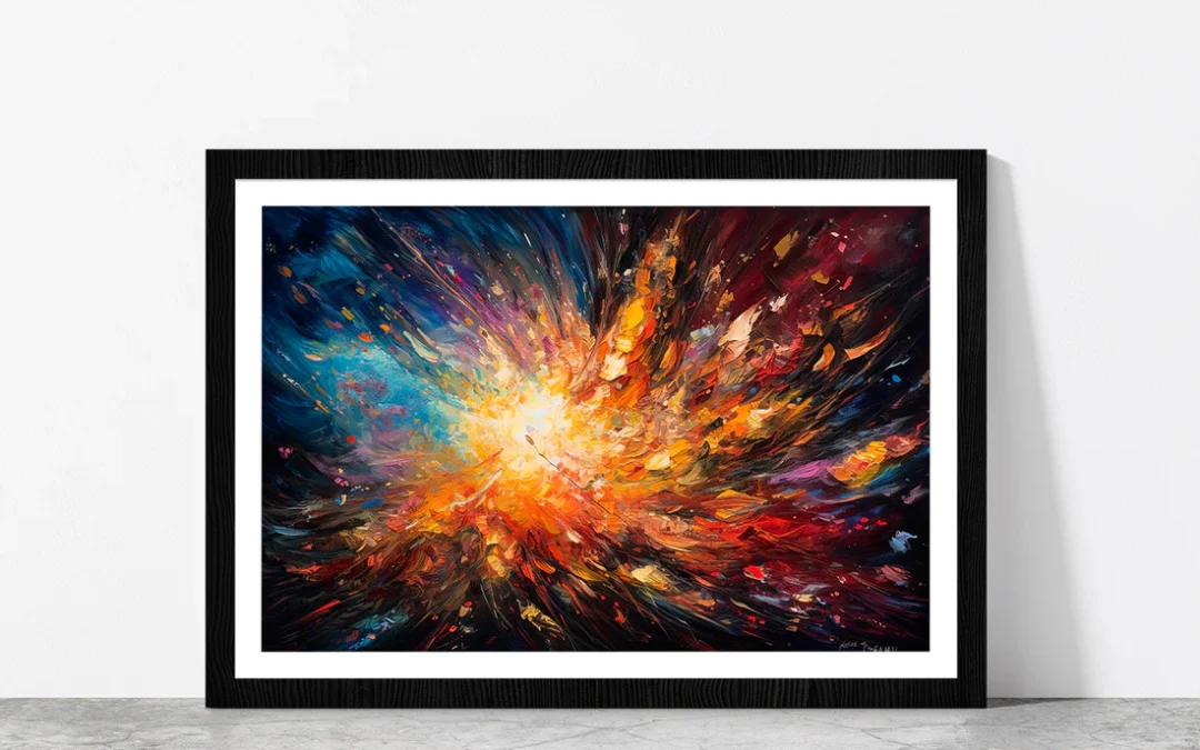 An Impressionism Palette Knife Glass Framed Wall Art, Ready to Hang Quality Print