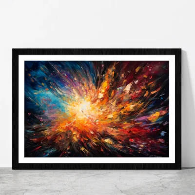 An Impressionism Palette Knife Glass Framed Wall Art, Ready to Hang Quality Print