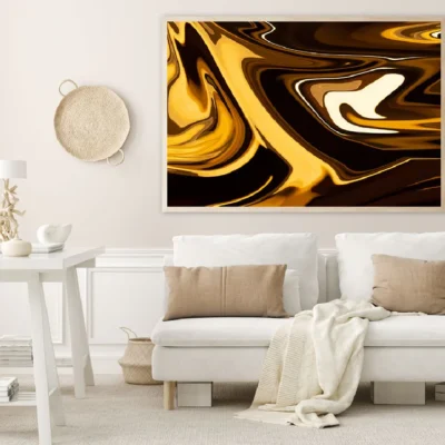 Brown Gold & Yellow Abstract Design Home Decor Premium Quality Poster Print Choose Your Sizes