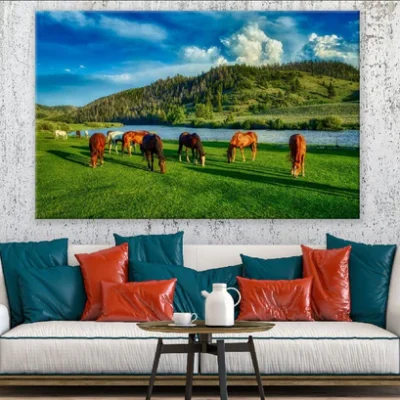 Horses Grazing Wyoming Photograph Print 100% Australian Made