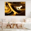 Brown Gold & Yellow Abstract Design Home Decor Premium Quality Poster Print Choose Your Sizes - Image 2