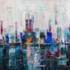 Modern Abstract City Painting Design Print 100% Australian Made - Image 3