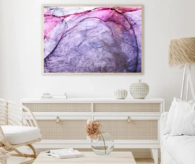 Pink Purple & Gold Line Abstract Design Home Decor Premium Quality Poster Print Choose Your Sizes