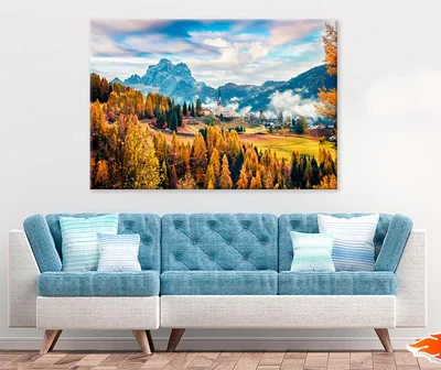 Parrocchia Di Selva Cadore Church Print 100% Australian Made