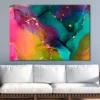 Waves And Golden Swirls Abstract Print 100% Australian Made - Image 2