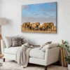 Bella Home Elephants on The Grass Field Print Canvas Ready to hang - Image 2
