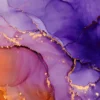 Purple And Gold Abstract Print 100% Australian Made - Image 3