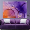 Purple And Gold Abstract Print 100% Australian Made - Image 2