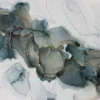 Grey & Gold Abstract Painting Glass Framed Wall Art, Ready to Hang Quality Print - Image 2