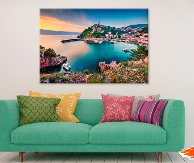 Cityscape Of Vrbnik Town & Sea Print 100% Australian Made