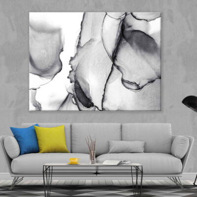 Black & White Liquid Abstract Art Print 100% Australian Made