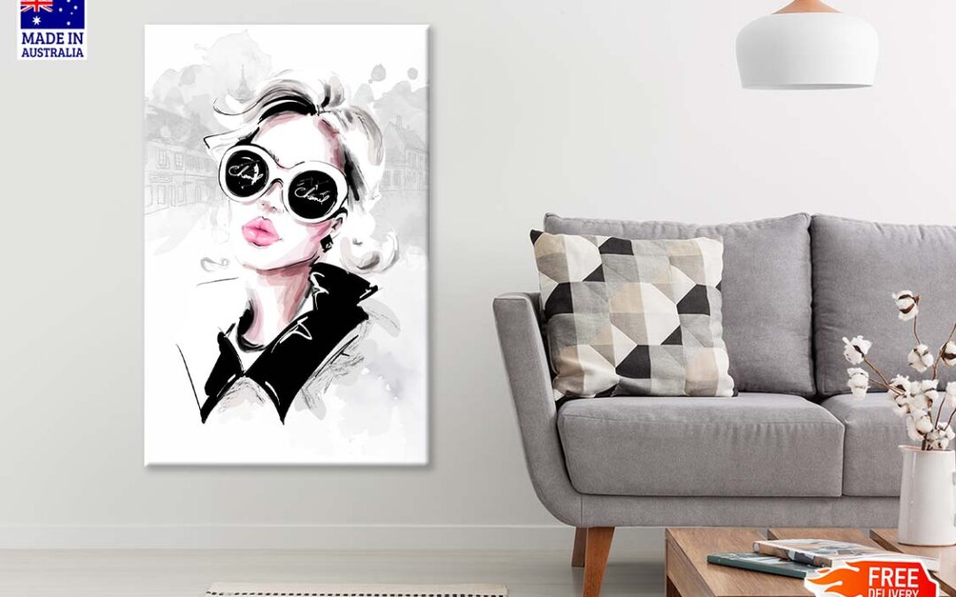 Black And White Lady with Fashion Store Print 100% Australian Made