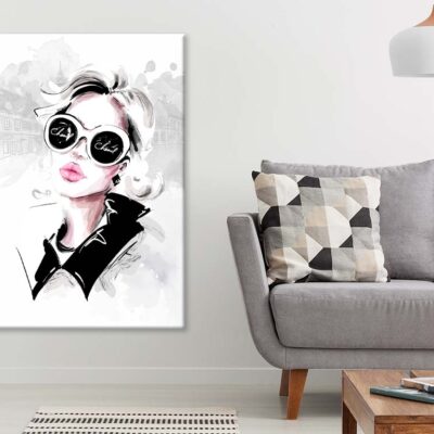 Black And White Lady with Fashion Store Print 100% Australian Made
