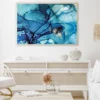 Black Blue & Gold Fluid Abstract Design Home Decor Premium Quality Poster Print Choose Your Sizes - Image 2