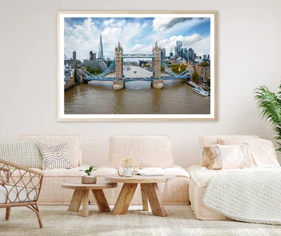 Tower Bridge in Thames River UK Home Decor Premium Quality Poster Print Choose Your Sizes