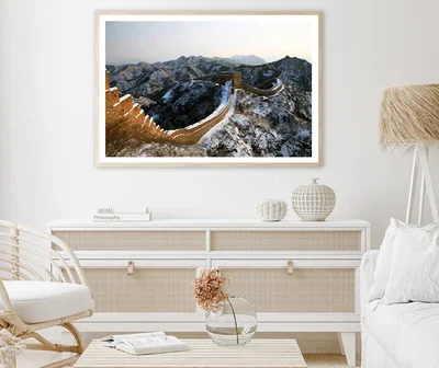 View Of the Great Wall of China in The Snow Home Decor Premium Quality Poster Print Choose Your Sizes