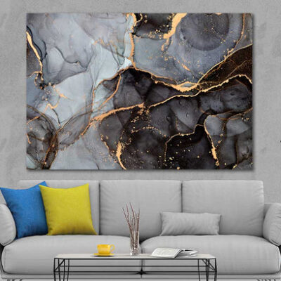 Snaking Metallic Swirls Abstract Design Print 100% Australian Made