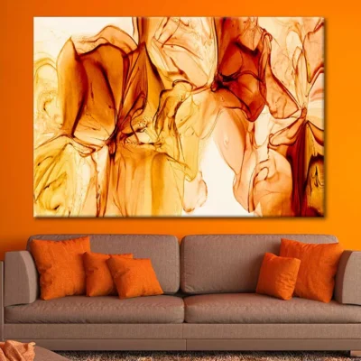 Abstract Orange Alcohol Ink Print 100% Australian Made