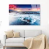 Fantastic Sunset Over the Stormy Sea Acrylic Glass Print Tempered Glass Wall Art 100% Made in Australia Ready to Hang - Image 2