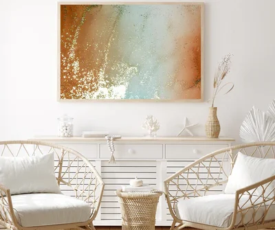Yellow White & Orange Abstract Art Home Decor Premium Quality Poster Print Choose Your Sizes