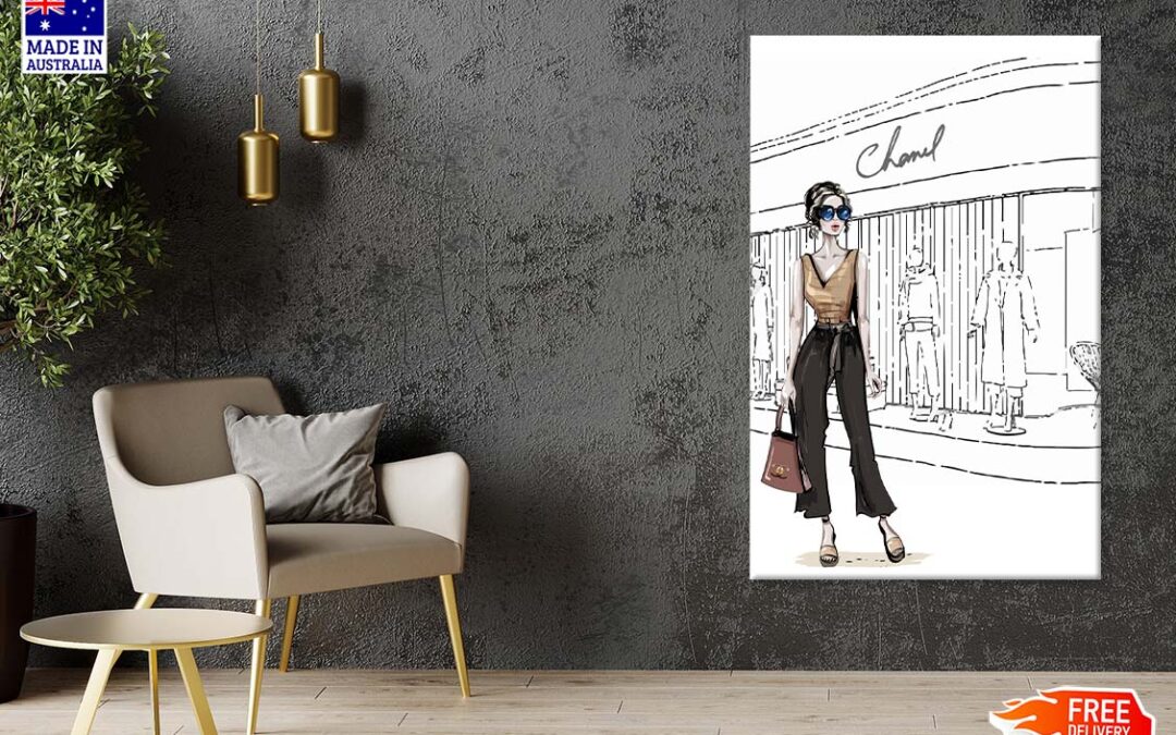 Stylish Girl with Fashion Store Print 100% Australian Made