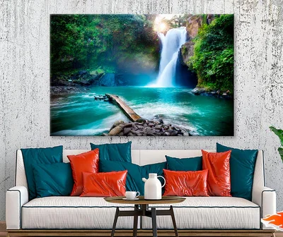 Secret Bali Jungle Waterfall Wall Art Decor 100% Australian Made