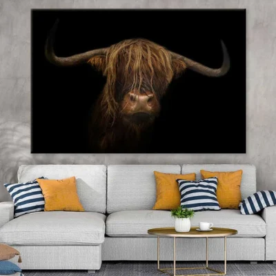 Bison on Dark Closeup Photograph Print 100% Australian Made