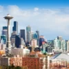 Queen Anne Hill In Washington Glass Framed Wall Art, Ready to Hang Quality Print - Image 2