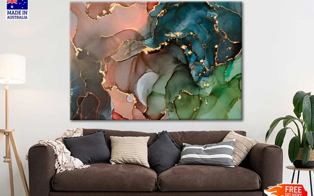Natural Luxury Abstract Waves Print 100% Australian Made
