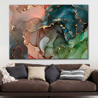 Natural Luxury Abstract Waves Print 100% Australian Made