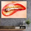 Provocative Red Lips Print Tempered Glass Wall Art 100% Made in Australia Ready to Hang - Image 3