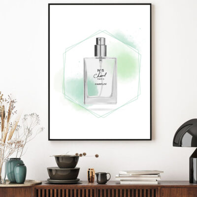 Perfume Bottle & Heptagon Design Home Decor Premium Quality Poster Print Choose Your Sizes