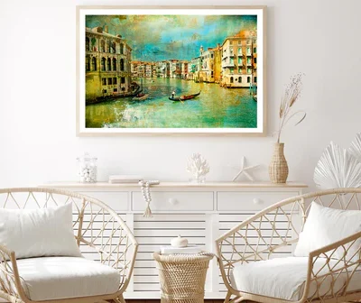 Amazing Venice - Artwork in Retro Style Home Decor Premium Quality Poster Print Choose Your Sizes