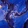 Black Purple Blue & Gold Abstract Design Print 100% Australian Made - Image 3