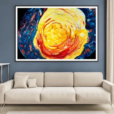 Red Yellow & Blue Acrylic Abstract Design Home Decor Premium Quality Poster Print Choose Your Sizes