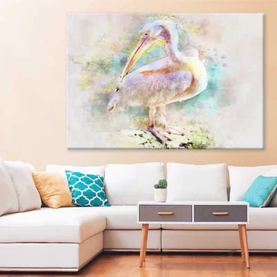 Pelican Bird Watercolor Painting Print 100% Australian Made