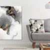 Black Gold Marble Abstract Design Print 100% Australian Made