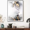 Grey Black & Gold Abstract Design Home Decor Premium Quality Poster Print Choose Your Sizes