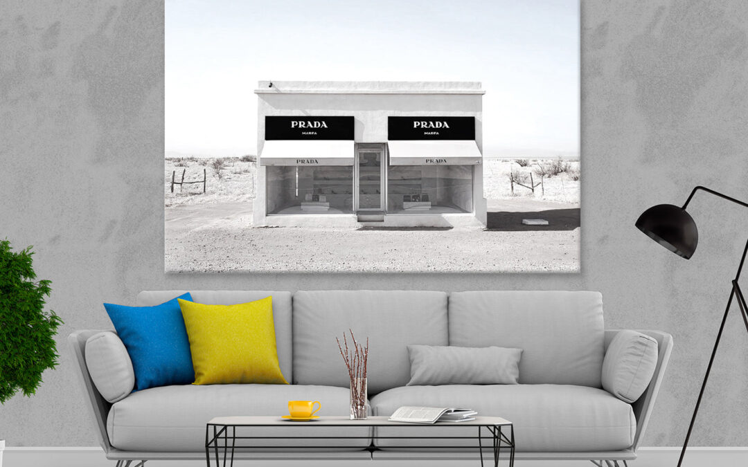 Black And White Fashion Store Print Canvas Ready to hang
