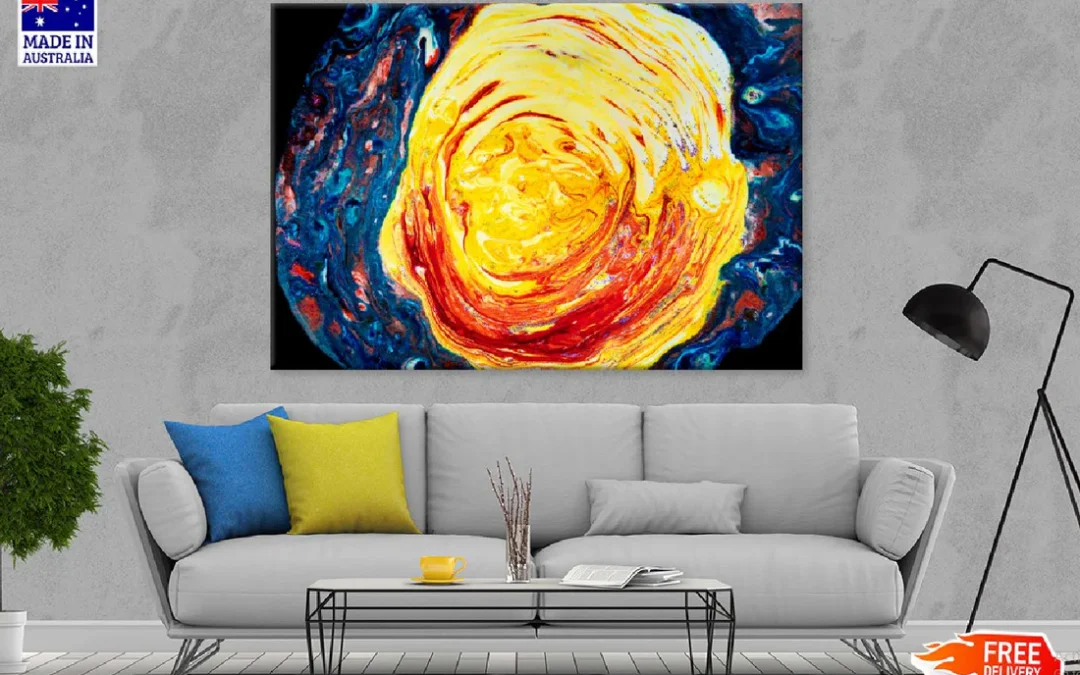 Red Yellow & Blue Acrylic Abstract Design Print 100% Australian Made