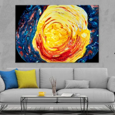Red Yellow & Blue Acrylic Abstract Design Print 100% Australian Made