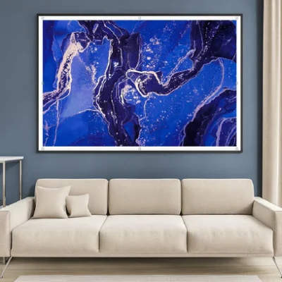 Black Purple Blue & Gold Abstract Design Home Decor Premium Quality Poster Print Choose Your Sizes