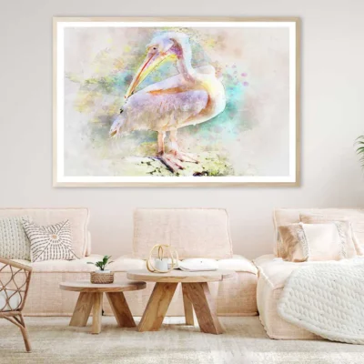 Pelican Bird Watercolor Painting Home Decor Premium Quality Poster Print Choose Your Sizes