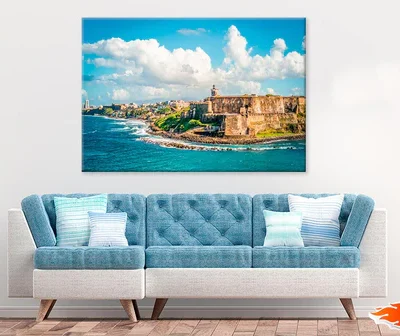 Castle El Morro Along Coastline Print 100% Australian Made