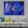 Black Purple Blue & Gold Abstract Design Print 100% Australian Made
