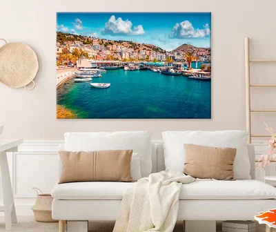 Spring Cityscape Of Saranda Port Print 100% Australian Made